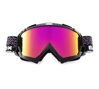 KINGBIKE Gafas de motocross, gafas de MTB, para motocross, ATV, gafas de seguridad táctica, gafas de moto para hombre, mujer, jóvenes (Negro Púrpura PRO, L)