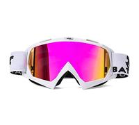 KINGBIKE Gafas de Motocross Profesionales, Gafas para MTB/Dirt Bike/ATV, Unisex para Adultos y Jóvenes (Blanco Púrpura PRO)