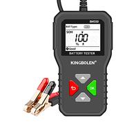 KINGBOLEN BM550 6 V 12 V 24 V Comprobador de batería de coche, 100-2000 CCA Comprobador de voltaje 2Ah-220Ah Interior, Analizador de Batería de Coche Preciso Digital para Coches Camiones SUV ATV