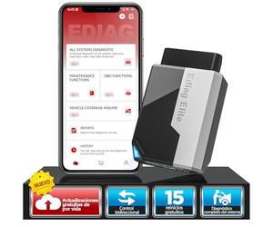 KINGBOLEN EDIAG Elite OBD2 Diagnosis, Bluetooth Diagnosis Coche Multimarca,Diagnóstico de Todos los Sistemas, 15+ Servicios Reset, Prueba Activa, para Android & iPhone, Actualizaciones gratuitas