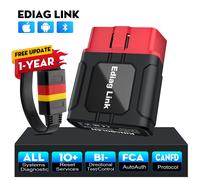 【KINGBOLEN EDIAG Link ALL】Software para Todos los Autos + Bidireccional】Escáner OBD2 y 10 Funciones de Reinicio, 1 Año de Actualización Gratuita, Compatible con Auto VIN, Protocolo CANFD FCA Ediag Lin