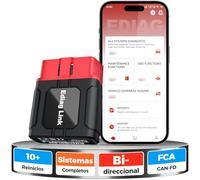 KINGBOLEN Ediag Link OBD2 Diagnosis Sistema Bi-direccional Diagnosis Coche Multimarca, 10 Reinicios(Inyector/TPMS/DPF/SAS/Aceite/ABS/Frenos/ETS/EGR/BMS), Comprobación Emisiones, Guía Reparación