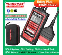 KINGBOLEN Ediag Plus, THINKCAR THINKDIAG 2 CANFD TODOS los sistemas Codificación ECU Prueba activa 16 Restablecimiento OBD2 Escáner Herramientas de diagnóstico de automóviles en español 1 año gratis E