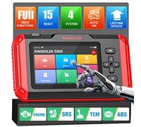 KINGBOLEN Escáner OBD2 S800 Escáner de Coche, Herramienta de Diagnóstico OBD2 con 15 Reinicios, Servicio de Aceite, Freno y Acelerador, Lector de Códigos de Motor, ABS, SRS y Transmisión, Prueba de