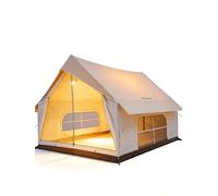 KingCamp 4-5 Personas Tienda,8 m² Tienda Casa con Abertura para Chimenea & AC - 210g TC Tienda Impermeable, 2 Puertas 4 Ventanas, con Tejido Ignífugo, para Camping Familiar, Glamping Festivales