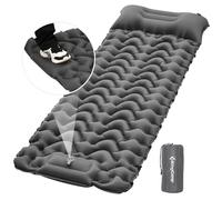 KingCamp Alfombrilla de Camping, Ultraligera con Bomba de pie integrada, colchoneta Inflable compacta Duradera con Almohada, colchón Inflable de Camping para mochileros, Senderismo