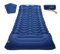 KingCamp Alfombrilla de Camping, Ultraligera con Bomba de pie integrada, colchoneta Inflable compacta Duradera con Almohada, colchón Inflable de Camping para mochileros, Senderismo