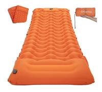 KingCamp Alfombrilla de Camping, Ultraligera con Bomba de pie integrada, colchoneta Inflable compacta Duradera con Almohada, colchón Inflable de Camping para mochileros, Senderismo