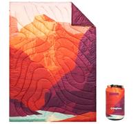 KingCamp Manta Camping Ultraligera,Compacta,Impermeable,Manta de Viaje con Botones 200x145 cm,Multiusa para Viaje, Senderismo, Oficina, Parque, Aviones,Naranja