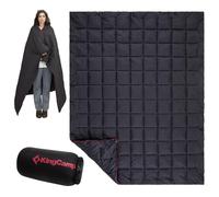 KingCamp Manta de Camping con Botón,Ultraligera, Cálida, Manta de Viaje con Bolsa de Transporte Integrada,Impermeable,Multifuncional,para Camping,Viajes,Avión,Interior o Exterior,Pesca,Casa,Sofa