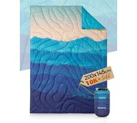 KingCamp Manta Impermeable y Ligera, Manta Caliente para Todo Tipo de Clima con Botones a Presión, Manta de Viaje Plegable para Picnics al Aire Libre, Playa, Senderismo, Coche