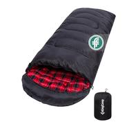 KingCamp Saco de Dormir de Verano para niños y Adultos Ligero y Compacto Negro Franela L