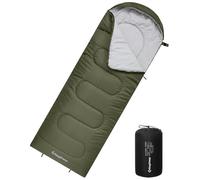 KingCamp Saco de Dormir de Verano para niños y Adultos Ligero y Compacto Oliva L
