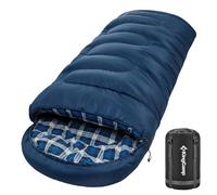 KingCamp Saco de Dormir Franela,Extra Grande,Saco de Dormir Invierno XXL,Cómodo, Portátil,Saco de Dormir 3-4 Estaciones,Saco de Dormir Adulto para Camping, Interior,Exterior,230x 90cm