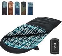 KingCamp Saco de Dormir para Adultos, Invierno, con Forro de Franela, para Clima frío, 4 Estaciones, Sacos de Dormir Grandes y Altos, Ligero, Resistente al Agua para Camping, mochilero, Senderismo,