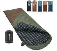 KingCamp Saco de Dormir para Adultos, Invierno, Forro de Franela, para Clima frío, 3-4 Estaciones, Sacos de Dormir Grandes y Altos, Ligeros, Resistentes al Agua para Camping, mochileros, Senderismo