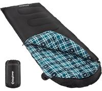 KingCamp Saco de Dormir para Adultos, Invierno, Forro de Franela, para Clima frío, 3-4 Estaciones, Sacos de Dormir Grandes y Altos, Ligeros, Resistentes al Agua para Camping, mochileros, Senderismo
