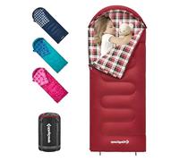 KingCamp - Saco de Dormir para niños (3 a 4 Estaciones, con Forro de Franela, para climas fríos, Adolescentes, jóvenes, niños, niñas, acampadas, Senderismo, Mochila Impermeable, Ligera y