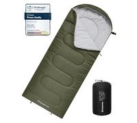 KingCamp Saco de Dormir Ultraligero de Momia Grande Individual para Adultos Camping Montaña Portátil Bolsa de Compresión Verano 220 x 75cm