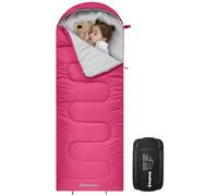 KingCamp Saco de Dormir Ultraligero de Momia Grande Individual para Niños Camping Montaña Portátil Bolsa de Compresión Verano 165 x 70cm
