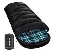 KingCamp Saco de Dormir Unisex para Adultos, Invierno, 400 g, Negro R, 230 x 90 cm