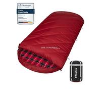 KingCamp Saco de Dormir XXL Franela de Algodón Adulto Rojo Clásico