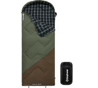 KingCamp Schlafsack Saco de Dormir para, Unisex, 300g Verde/marrón L, 230×90cm