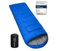 KingCamp Serie Oasis Saco de Dormir con cabecero para Adultos, Ligero, para 3 Estaciones del año, 220 x 75 cm, Azul