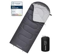 KingCamp Serie Oasis Saco de Dormir con cabecero para Adultos, Ligero, para 3 Estaciones del año, 220 x 75 cm, Gris