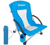 KingCamp - Silla plegable ultraligera con soporte para tazas, compacta y resistente, para camping, barbacoa, playa, viajes, picnic, festival