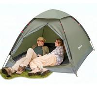 KingCamp Tienda de Campaña 2-3 Personas, Impermeable 3000mm, Ultraligera Tienda con Cubre Lluvia Grande + Cuerdas Reflectantes, Montaje Fácil para Festivales/Fin de Semana/Viajes - 210x180x130cm