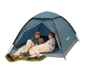 KingCamp Tienda de Campaña 2-3 Personas, Impermeable 3000mm, Ultraligera Tienda con Cubre Lluvia Grande + Cuerdas Reflectantes, Montaje Fácil para Festivales/Fin de Semana/Viajes - 210x180x130cm