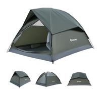 KingCamp Tienda de Campaña 2 Personas,Cubierta Exterior Desmontable, Claraboya Panorámica de Malla, Impermeable Tienda de Ligera,Fácil de Montar para 1 Persona, Ideal para Aventuras al Aire Libre