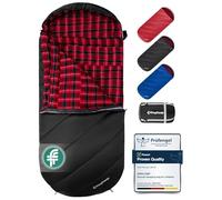 KingCamp XL Saco de Franela Extra Grande Ligero Super Cómodo Saco de Dormir Invierno Calido Saco de Dormir Adulto para Camping, Viaje, Aire Libre