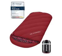 KingCamp XXL Saco de Dormir de Franela Extra Grande Ligero y Cómodo para Invierno - Calído para Adultos, Camping, Viaje y Aire Libre