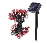 KINGCOO Guirnalda de luces de mariquita, impermeable, 20 pies, 30 LED, para interiores y exteriores, luces decorativas para dormitorio, jardín, fiesta de verano, boda, decoración de Navidad (blanco