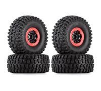 KINGCOO Juego de ruedas de 1/7 RC y ruedas de plástico, 4 unidades de neumáticos de goma de 135 mm con llanta de 17 mm hexagonal, piezas de actualización para camión de carreras cortas 1:7 modelo de