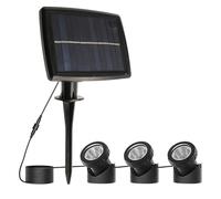 KINGCOO Lámpara solar submarina impermeable y sumergible de 18 LED para jardín, piscina, patio, paisaje, iluminación exterior (blanco frío)