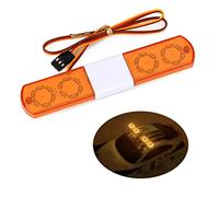 KINGCOO - Luz alarmante de coche de KINGCOO LED multifunción para policía, lámpara de flash compatible con 1/10 1/8 1/12 RC modelo de coche HSP Traxxas TRX4 Tamiya CC01 4WD axial SCX10 (115 mm - amarillo)