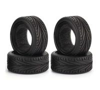 KINGCOO Neumáticos de coche RC 1/10 en la carretera, 4 unidades de neumáticos de goma con insertos de espuma para 1:10 RC On Road Runflating Touring Racing Car para Tamiya HSP HPI Kyosho (K-65 mm)