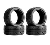 KINGCOO Neumáticos de coche RC 1/10 en la carretera, 4 unidades de neumáticos de goma RC con insertos de espuma para 1:10 RC On Road Runflating Touring Racing Car para Tamiya HSP HPI Kyosho (G-66MM)