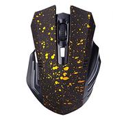 KINGCOO Ratón inalámbrico Bluetooth, Silencioso Recargable Noiseless Wireless Ratón Grande para Juegos con 6 Botones,3 dpi Ajustables para Computadora Portátil(Nieve Oro)