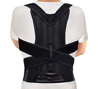 KINGCOO Soporte recto para la espalda, transpirable y ajustable, corrector de postura para hombre y mujer, reduce el dolor de cuello y espalda (3XL, negro)
