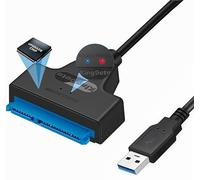KingData Cable Adaptador USB 3.0 a SATA para Unidades SSD HDD de 2,5 Pulgadas, Convertidor Externo y Cable USB 3.0 - SATA III