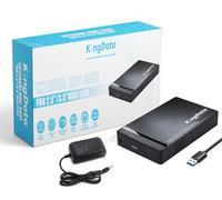 KingData - Caja de disco duro para disco duro (USB 3.0 a SATA Caddy) para disco duro de 3,5 pulgadas con adaptador DC, estación de acoplamiento, carcasa de estado sólido HDD sin herramientas para