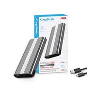 KingData Carcasa SSD M.2 NVMe - Adaptador USB 3.1 de 10 Gbps sin herramientas para M.2 2230/2242/2260/2280 M.2 con cable USB C a A