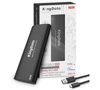 KingData Carcasa SSD M.2 NVMe, carcasa PCIe de aluminio sin herramientas, 10 Gbps M2 USB 3.2 Gen 2 Caddy adaptador para 2230/2242/2260/2280 M.2 NVMe con cable USB C a A, color negro, compatible con