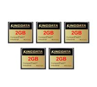 KINGDATA CompactFlash Industrial Tarjeta 2GB 5PACK de Memoria FAT16 Tipo I para Equipos Industriales y Cámaras Digitales Vintage