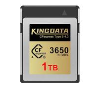 KINGDATA Tarjeta CFexpress 4.0 Tipo B 1TB, hasta 3650 MB/s de Lectura, 8K Raw Vídeo, Alta Velocidad Tarjeta de Memoria CFE Type B Card Compatible con DSLR, Cámara