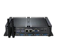 KINGDEL Computadora de Escritorio, Computadora Industrial sin Ventilador, CPU i5 de Doble núcleo, RAM de 8GB, SSD de 128GB+HDD de 1TB, 2xNIC, 4xUSB 3.0, 4xCOM RS232, HD, Estuche Metálico